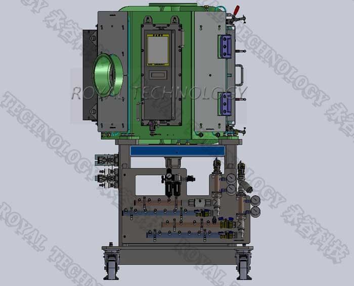 ITO Film Magnetron Sputtering Coating Machine , Bath Type ITO Glass Sputtering Deposition Equipment