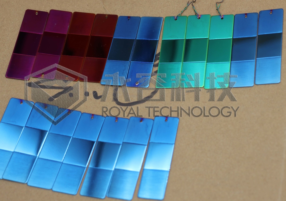 PVD navy blue, PVD baby-blue, PVD Sapphire coatings on SS sheets, PVD blue coating machine