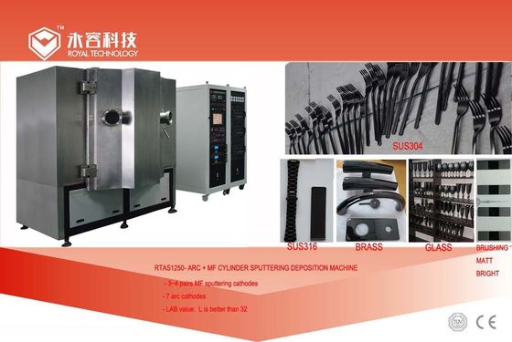 Flatware PVD ανοξείδωτου δίκρανα μηχανών SS επιστρώματος και μαύρη SS χρυσής επένδυσης κουταλιών επένδυση σκευών για την κουζίνα μηχανών